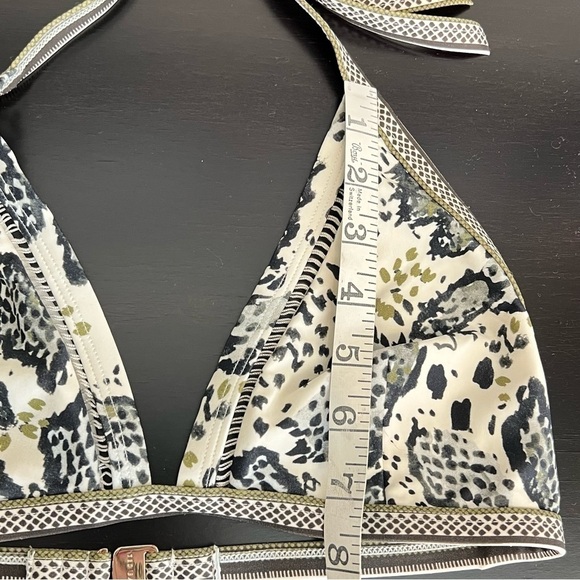 Ted Baker Bahli Quartz Print Triangle Bikini Top, removable vanity cups, S/M - Picture 3 of 9